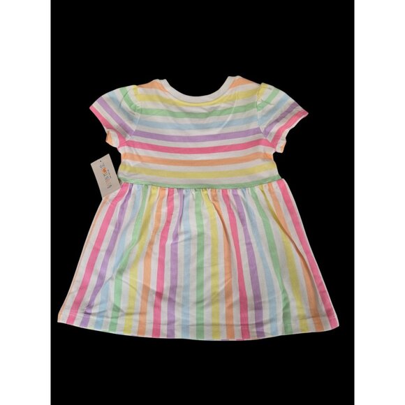 NWT Infant Girl Rainbow Print Skater Dress Size 3-6M- NWT - Summer Dress - Picture 2 of 2